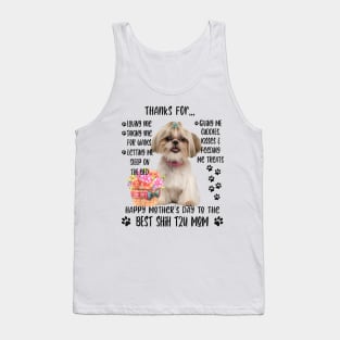 Happy Mother's Day 2021 Shih tzu Mom dog Lover Tank Top